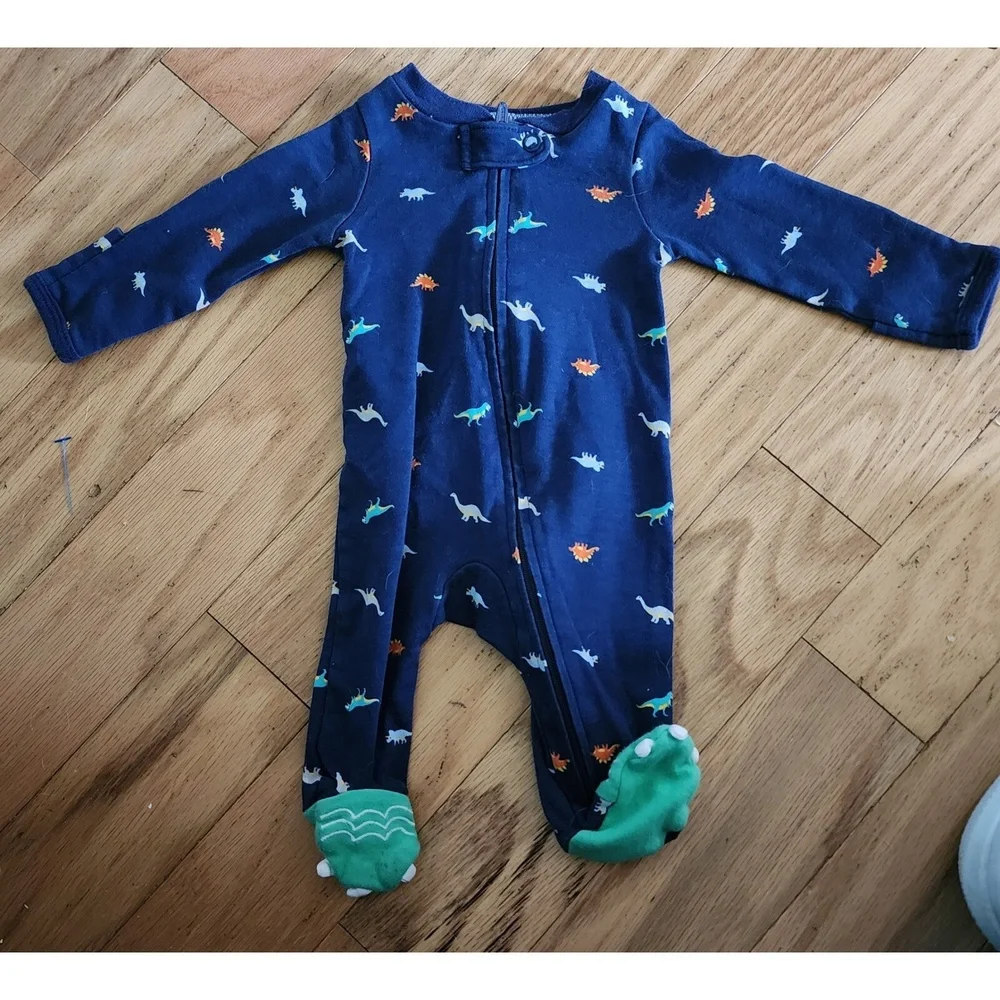 Carter's & Gerber Sleepers (5) Newborn NB‎ 0-3M Baby Pajamas Zip Up Cotton